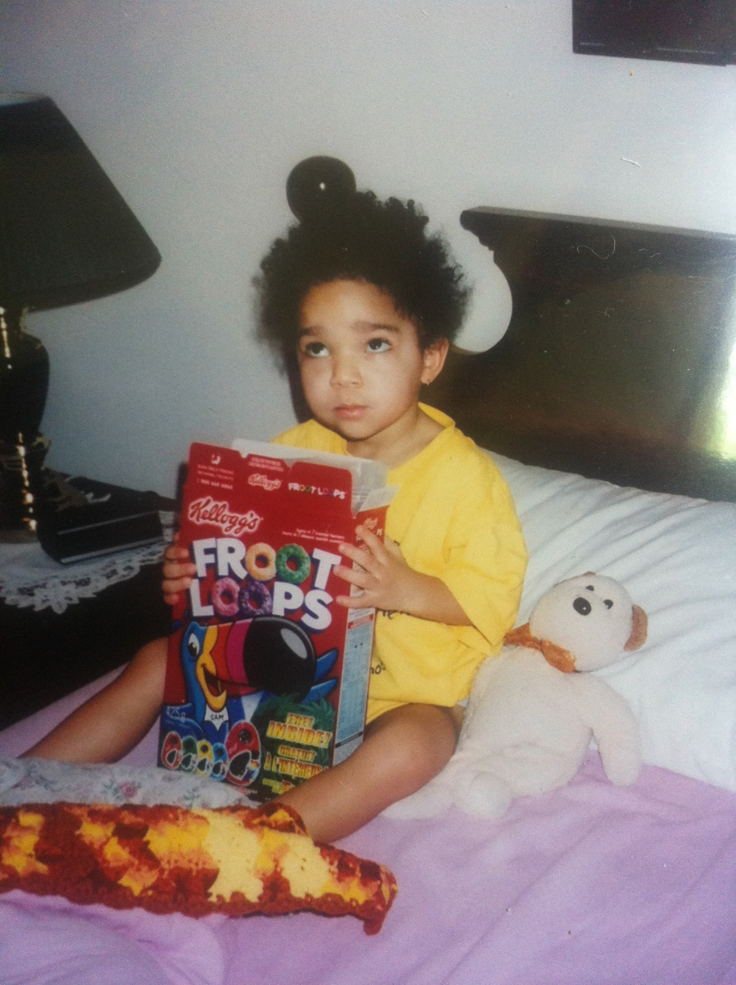 Shar as a child with her natural curls